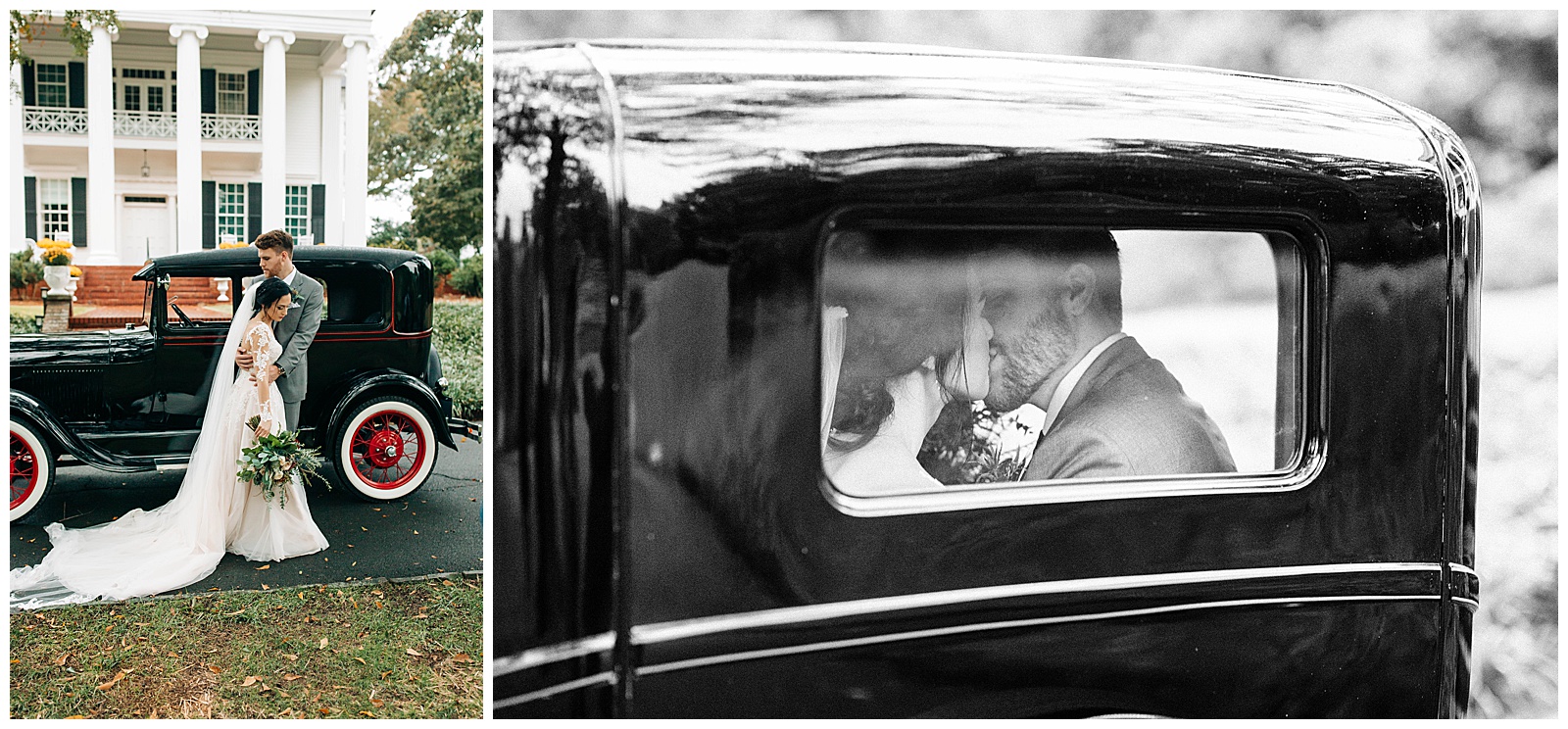 classic car wedding photography Rome georgia wedding